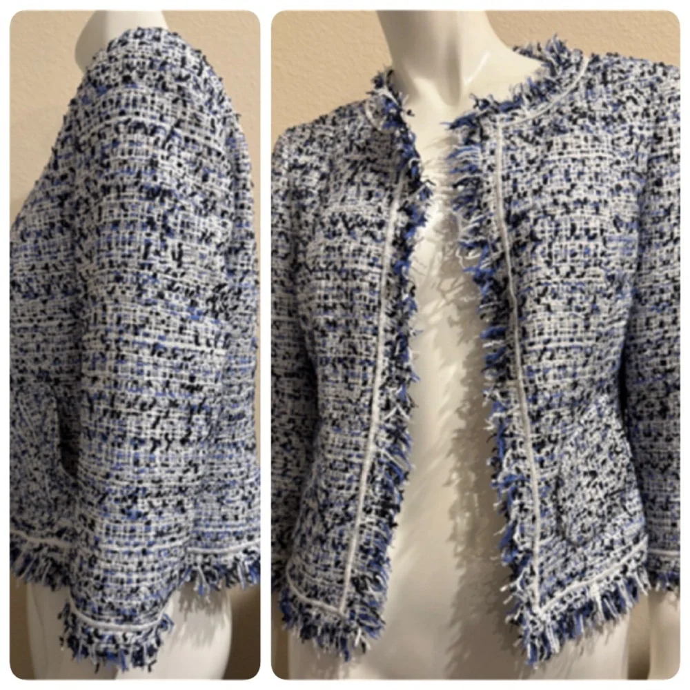 W BY WORTH TWEED BLAZER SIZE 4 - Picture 15 of 16